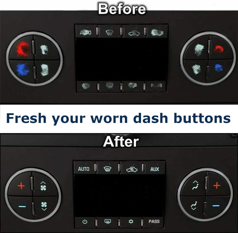 [Australia - AusPower] - Ombialo AC Dash Button Repair Kit, Stickers Decals Compatible with GM Vehicles, GMC Chevrolet Tahoe Yukon Acadia Sierra 2006-2014, 1Pc 1 AC19 