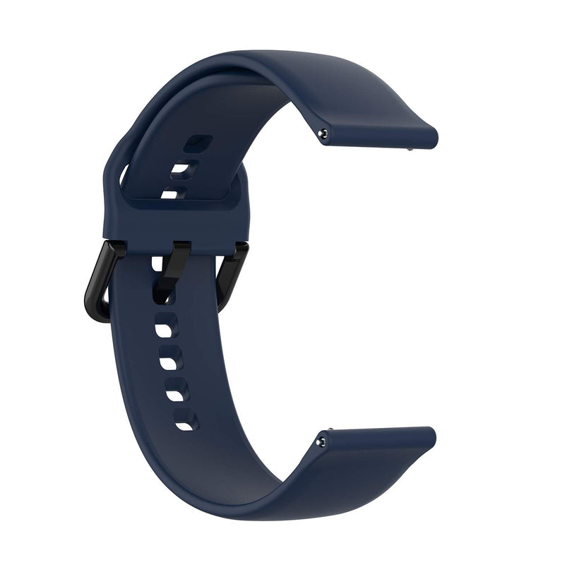 [Australia - AusPower] - EEweca 2-Pack Silicone Bands Compatible with Amazfit Bip Smartwatch Smooth Replacement Strap, Black+Navy Blue 