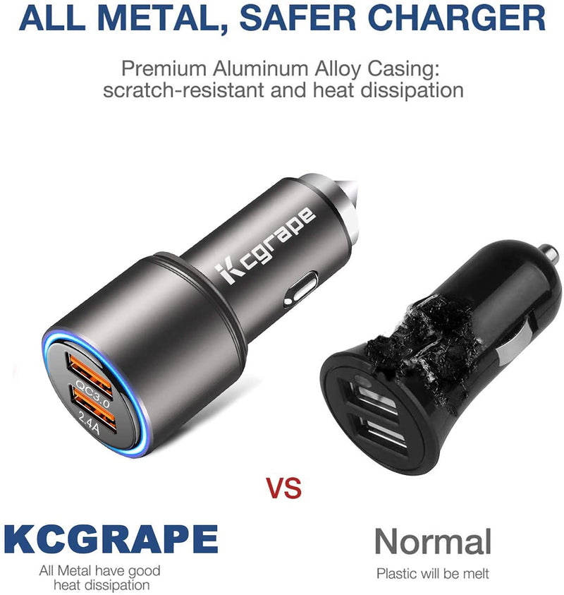 [Australia - AusPower] - Car Charger for Samsung Galaxy A11 A01 A21 A71 A42 A32 5G,S21/Note 20 Ultra,A12,LG Velvet V60 G8 G8X G7 Thinq,Wing,K51 Q70,Stylo 7 6 5,Quick Charge 3.0/5.4A,Fast Charging Phone Adapter+6FT USB C Cord 