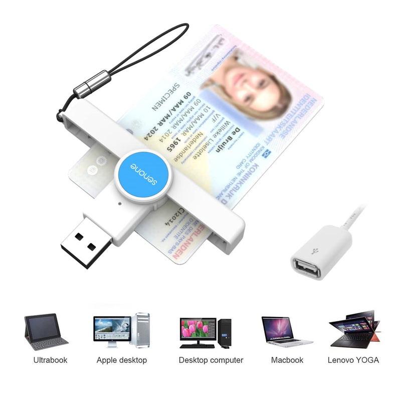 [Australia - AusPower] - CAC Card Reader Military Smart Card Reader DOD Military USB Common Access CAC Reader Compatible with Windows, Mac OS and Linux 