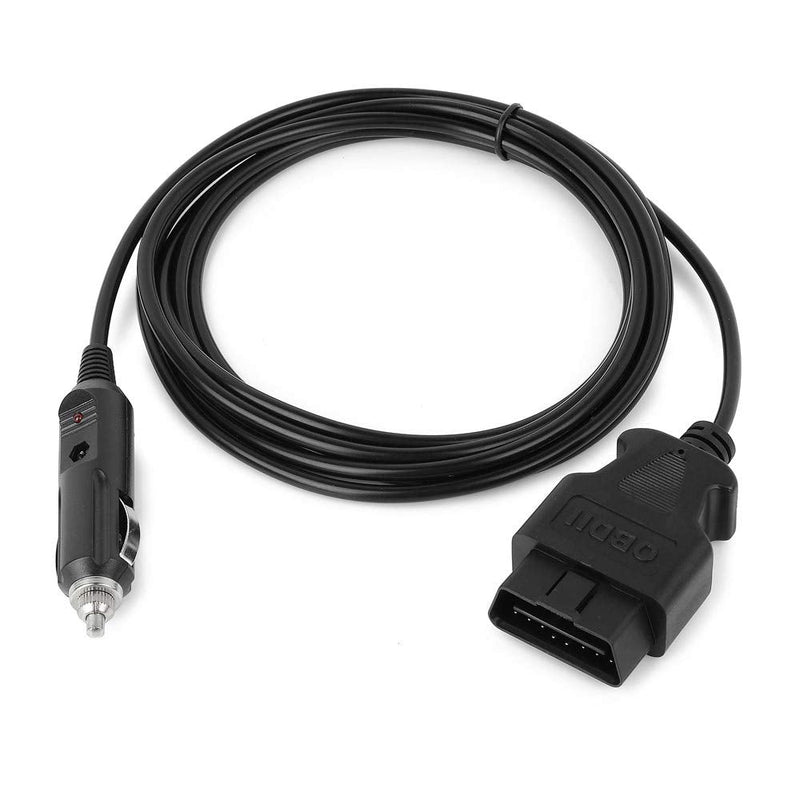 [Australia - AusPower] - 9.8Ft OBD II Vehicle Emergency Power Supply Cable Memory Saver with12V Alligator Clip-On Cigarette Lighter Power Socket 