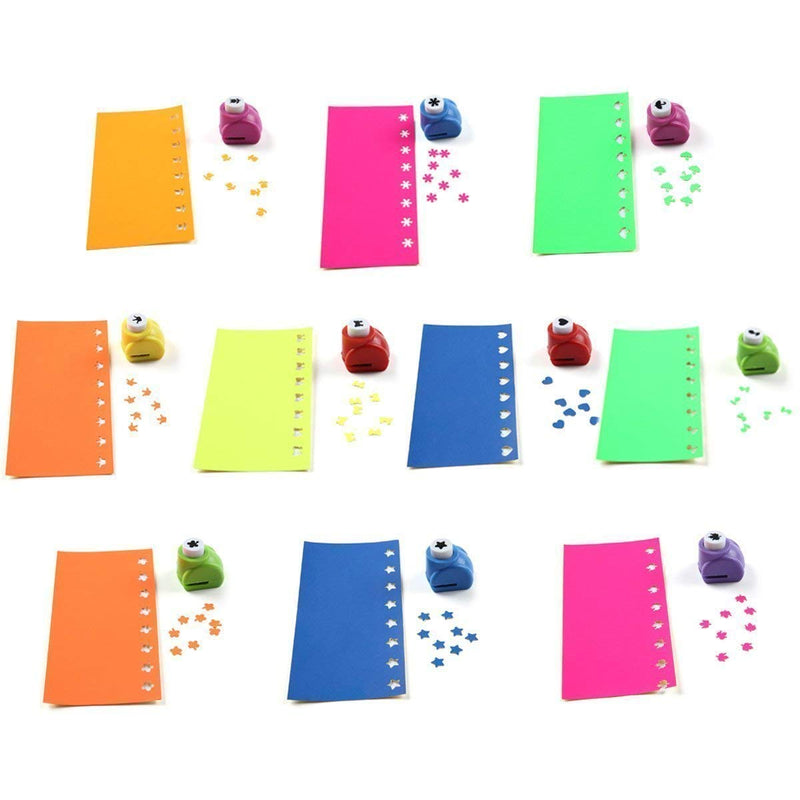 [Australia - AusPower] - LoveInUSA Punch Craft Set, 10 Pack Hole Punch Shapes Hole Punch Shape Scrapbooking Supplies Shapes Hole Punch Great for Crafting & Fun Projects Multicolored-2 