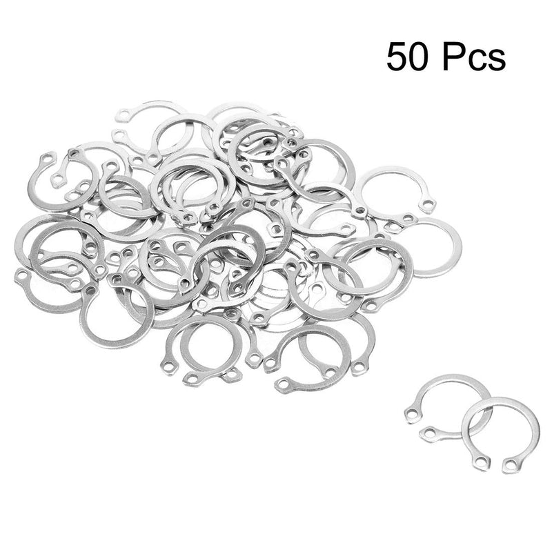 [Australia - AusPower] - uxcell 16mm External Circlips C-Clip Retaining Shaft Snap Rings 304 Stainless Steel 50pcs 