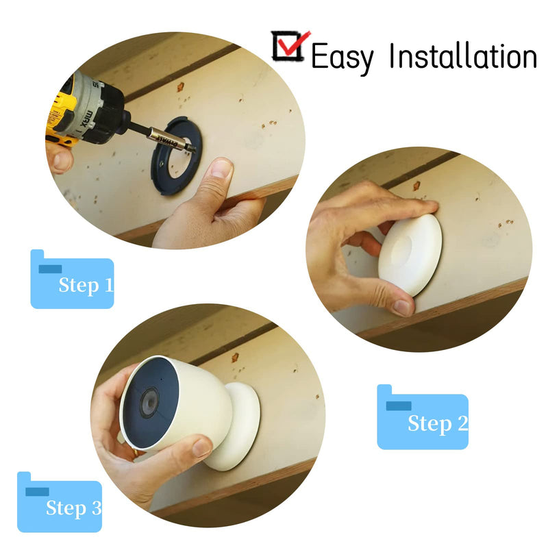 [Australia - AusPower] - TEYOUYI Mount for Nest Cam,Accessory for Nest Cam Outdoor (Battery) Replacement Part for Nest Cam Outdoor (Battery) Locking Collar Black Not Included Nest Cam Outdoor (Battery) 