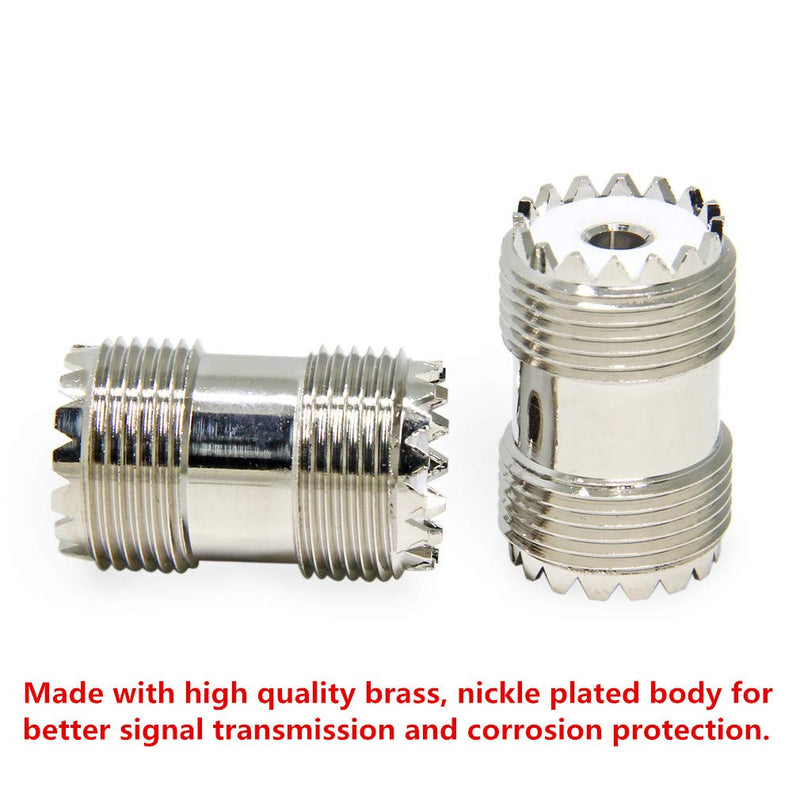 [Australia - AusPower] - UHF Barrel Connector, 10-Pack PL259 Coupler VHF Female to Female Coax Adaptor Coupler for CB Ham Radio Antenna Cable, SWR Meter 