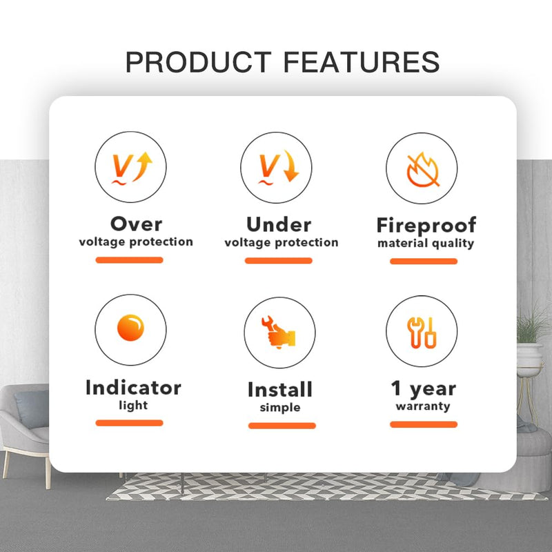 [Australia - AusPower] - BXST S199 120V Voltage Protector Power Strip with 1 Outlet, White 