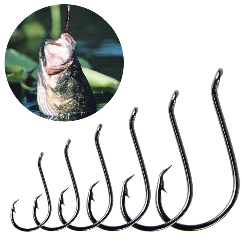 [Australia - AusPower] - Circle Hooks Saltwater Fishing Hooks, 150PCS Fishing Circle Hooks 2X Strong Offset Octopus Catfish Fishing Hooks Assortment High Carbon Steel Bait Fishing Hooks Kit – Size #1 1/0 2/0 3/0 4/0 5/0 