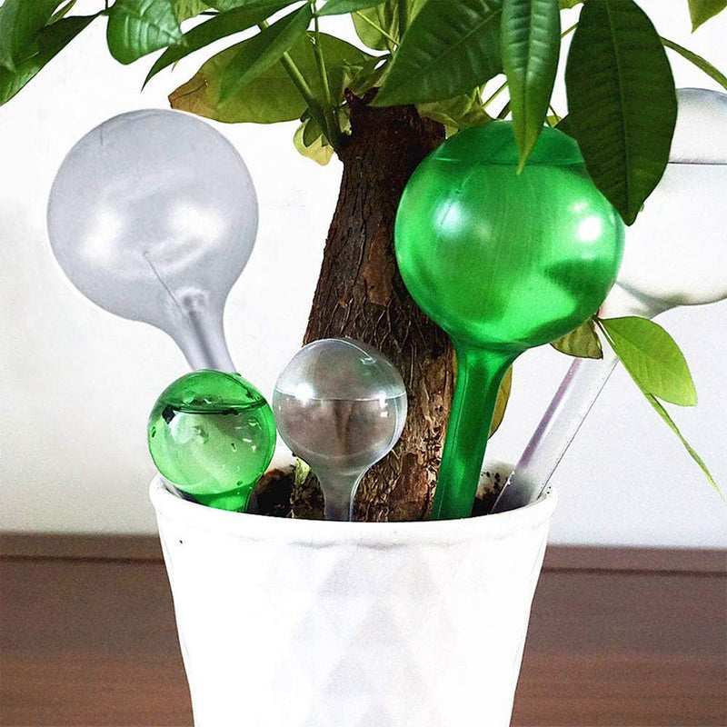 [Australia - AusPower] - FAMIONE Plant Watering Globes, 10pcs Automatic Self-Watering Bulbs, Garden Flower Water Drip Irrigation Device Plastic Balls for Plant Clear 