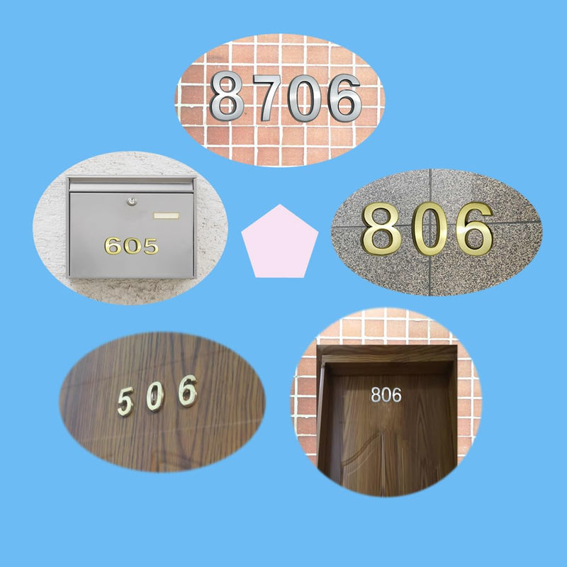 [Australia - AusPower] - 10 Pcs 3D Small Mailbox Numbers(0-9),1.4 Inch Self Adhesive House Numbers Sticker for Hotel Room Apartment Door and Address Sign,(1.4 Inch 0-9,Silver) Silver 1.4 inch 