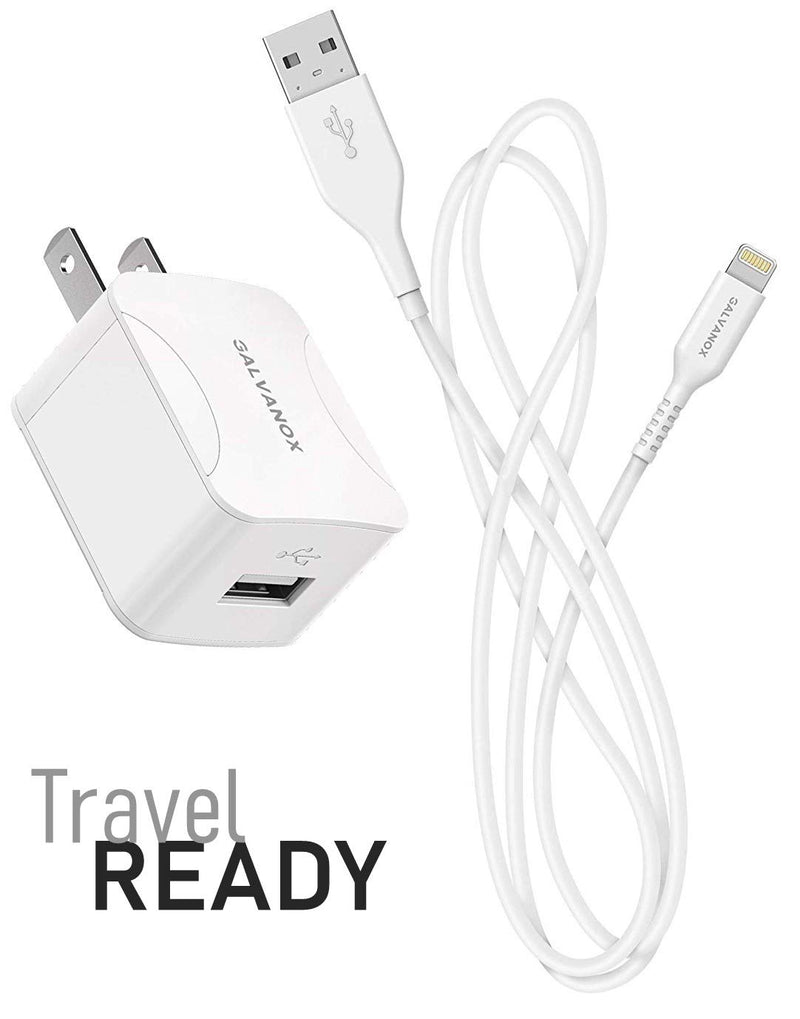 [Australia - AusPower] - Galvanox iPhone Charger with Wall Plug (10W Single Port) MFi Apple Certified Lightning to USB Cable Charging Cord and Outlet Power Adapter for iPhone 7/8 Plus/X/XR/Xs/11/12 Mini/13 Pro Max 