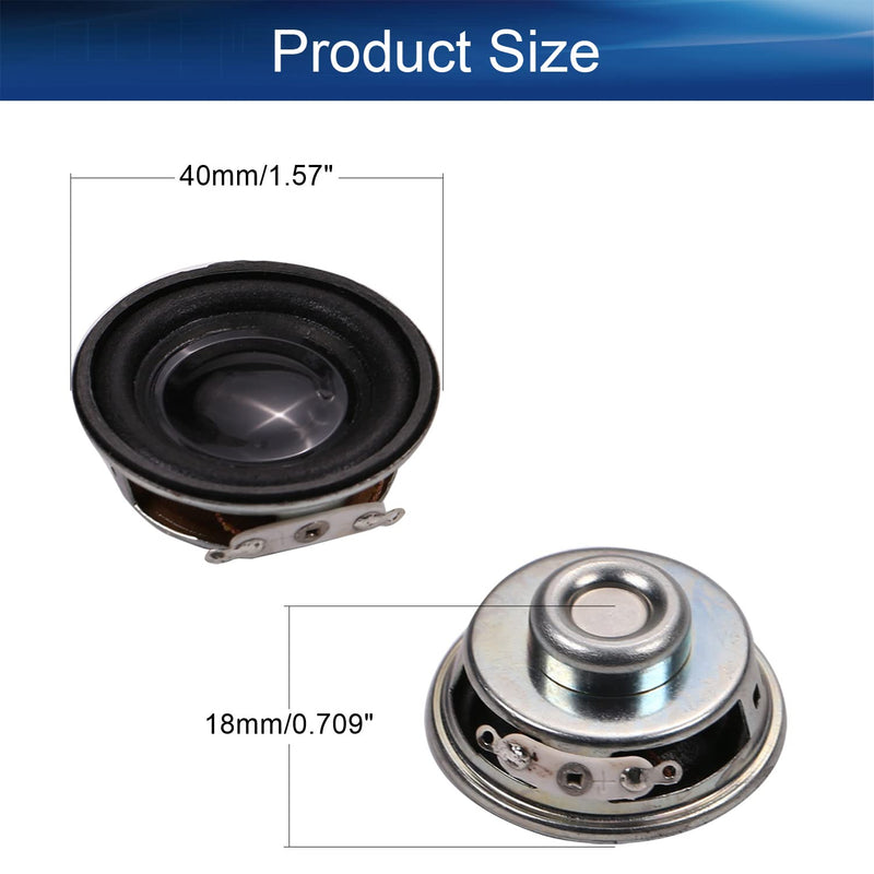 [Australia - AusPower] - Heyiarbeit DIY Magnetic Speaker 4 Ohm 3W 40mm Dia Round Shape Replacement Speaker Stereo Woofer Loudspeaker for DIY Audio Speakers Interphone 4pcs 