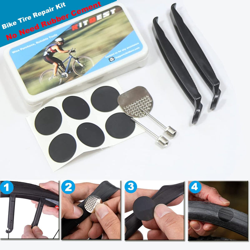 [Australia - AusPower] - Bike Repair Bag & Bicycle Tire Pump, Tire Puncture Repair Kit, Bike Multi Tool Set, Maintain Bike Repair Tool Kit Portable Bike Bag. Safety Emergency All in One Bike Tool for Camping Travel Bike Pump and Repair Tool 