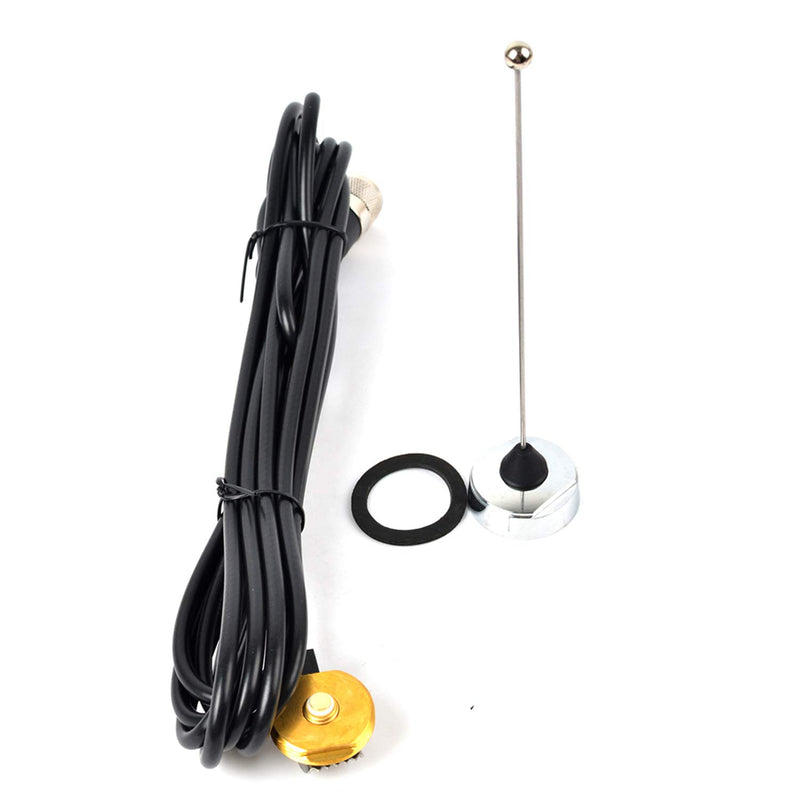 [Australia - AusPower] - HYS TCJ-N1 UHF NMO 400-470 Mhz Antenna with 13 ft RG58 Coax Cable NMO to UHF PL259 Connector for Yaesu Kenwood HYT Vertex Icom Mobile Radios 