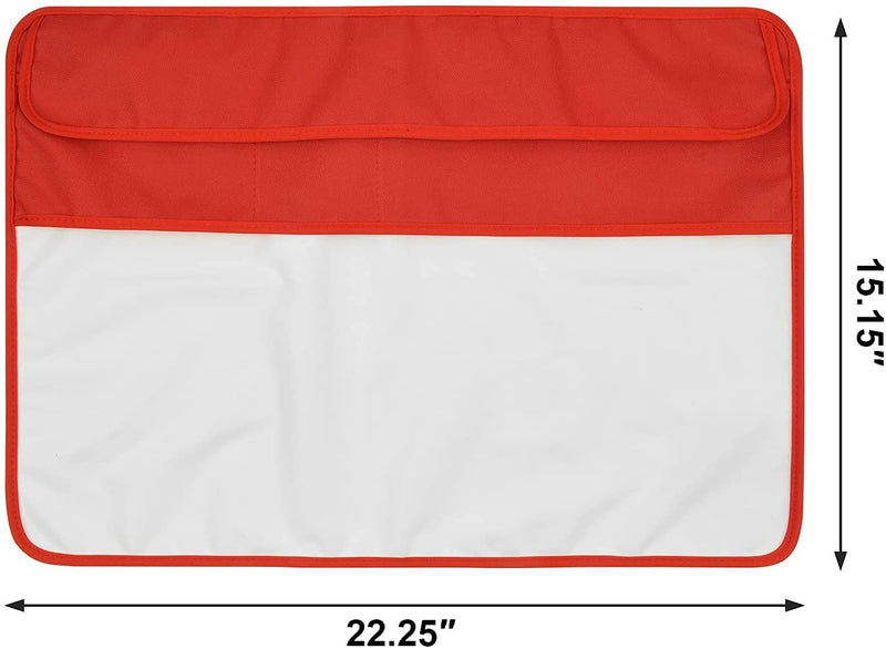 [Australia - AusPower] - WESAPPINCcomputer Monitor Dust Cover for iMac 24”, PU Leather Protective Screen Dust Cover Sleeve with Rear Pocket Compatible with iMac 24 inch (24inch, Red) 24inch 