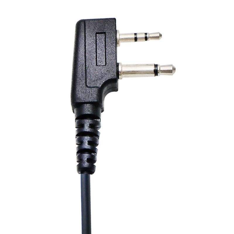[Australia - AusPower] - Walkie Talkie Earpiece with Mic PTT 2 Pin Air Acoustic Tube Radio Earpiece Compatible with Midland Walkie Talkie GXT1000VP4 LXT500VP3 GXT1050VP4 GXT1000XB (2 Pack) 