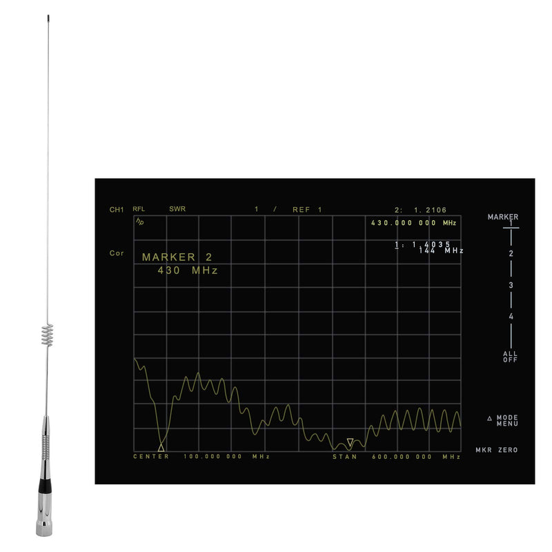 [Australia - AusPower] - HYS Dual Band Mobile Vehicle Antenna VHF UHF Mobile Transceiver 144/430Mhz UHF-Male Antennas for Baofeng Kenwood 2m/70cm FM Radio 