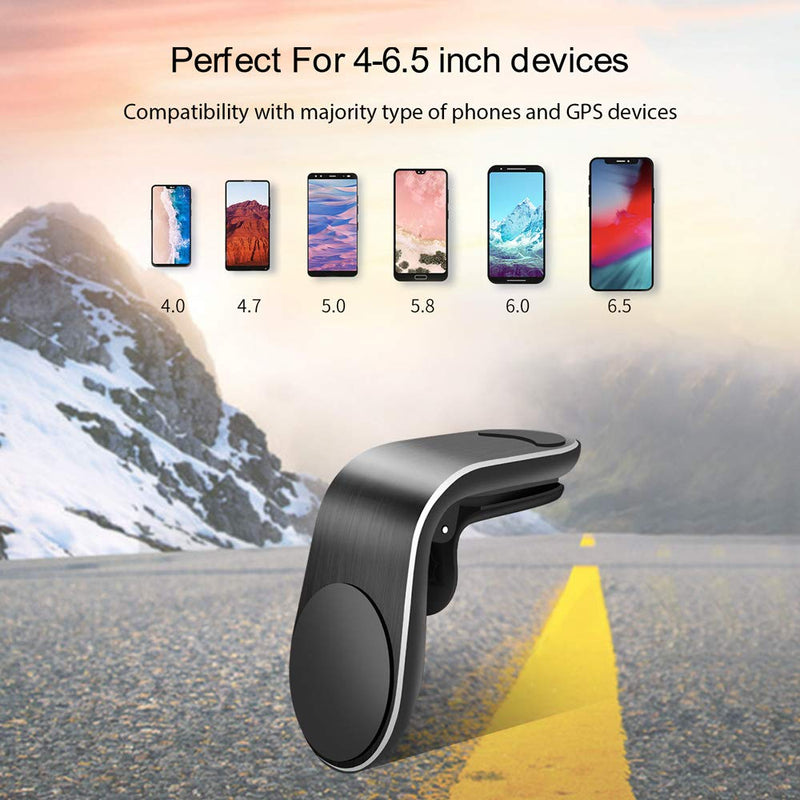 [Australia - AusPower] - Magnetic Phone Car Mount Air Vent Phone Car Mount Universal Car Cellphone Holder Strong Magnetic Mount for Any Smartphone 2 Pack 