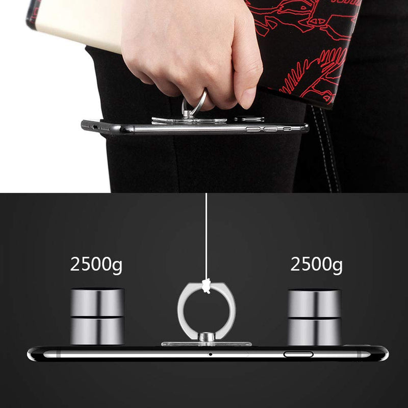 [Australia - AusPower] - ZOEAST(TM) Phone Ring Grip Transparent Pentagram Pentacle Star Universal 360° Adjustable Holder Case Stand Stent Mount Kickstand Compatible with iPhone Samsung Galaxy Android Pad Tablet (Star) 