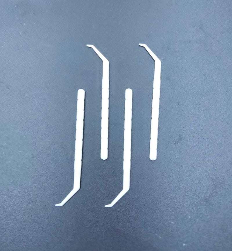 [Australia - AusPower] - Angled toothpick Scalerpick White Plastic Household Teeth Cleaning Curved Hook 200 pcs 