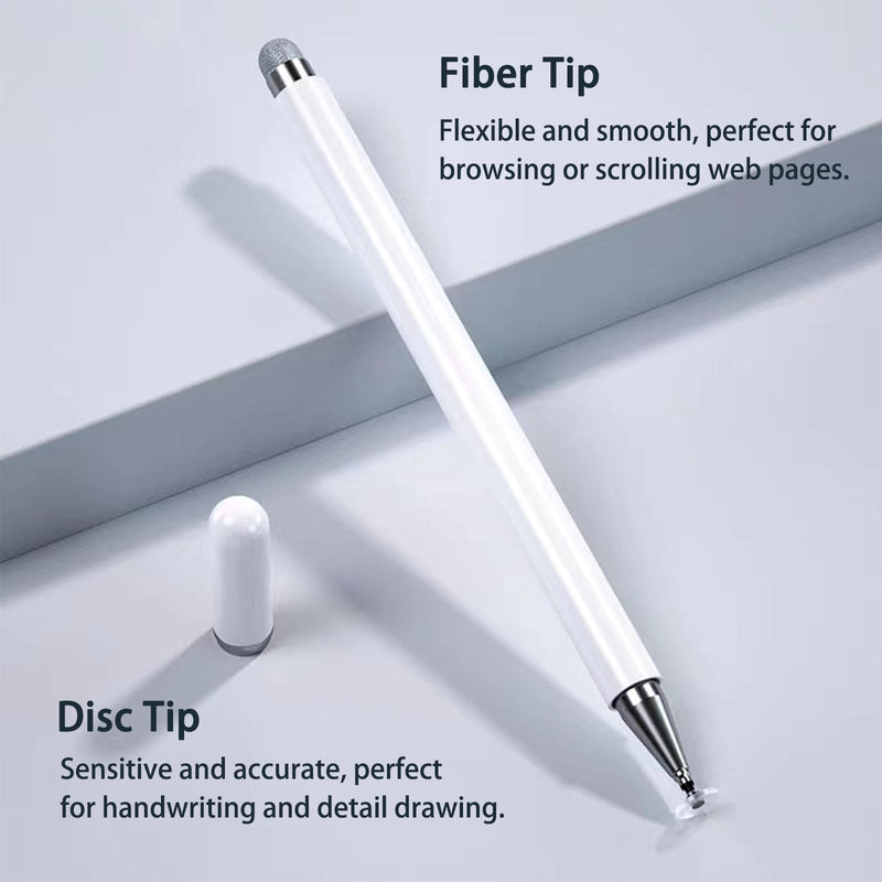 [Australia - AusPower] - Stylus Pens for Touch Screens with Anti-Scrolling Design, 2 in 1 Disc & Fiber Tip Stylus Pen for iPad with Magnetic Adsorption, Compatible with All Touch Screens - Free Replacement Disc Tip Upgraded, magnetic adsorption(1P) 