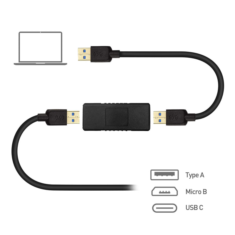 [Australia - AusPower] - Cable Matters 2-Pack USB 3.0 Coupler USB Female to Female Adapter Gender Changer & Combo-Pack 90 Degree Left and Right Angle USB Adapter 