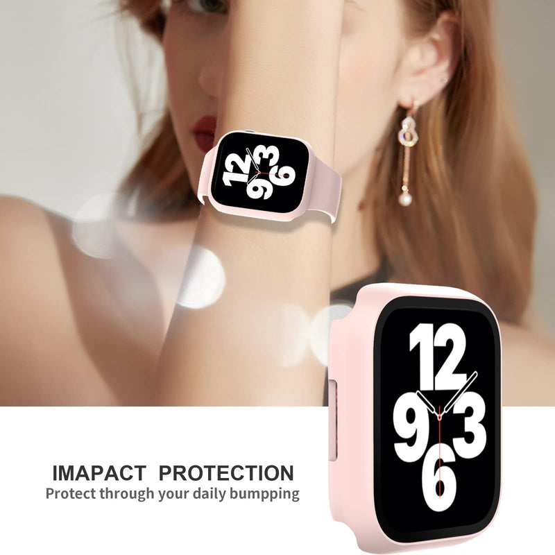 [Australia - AusPower] - [12 Pack] Case Compatible with Apple Watch Series 7 41mm with Tempered Glass Screen Protector, HASDON Full Coverage Bumper Hard Ultra-Thin Protective Cover for iWatch Series 7 41mm Accessories 