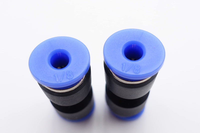 [Australia - AusPower] - IVLPHA Push to Connect Fitting 1/8" Tube OD, Pneumatic Air Water Straight Union Two Way Connector/Coupler (Pack of 5) 1/8 inch - 1/8 inch 