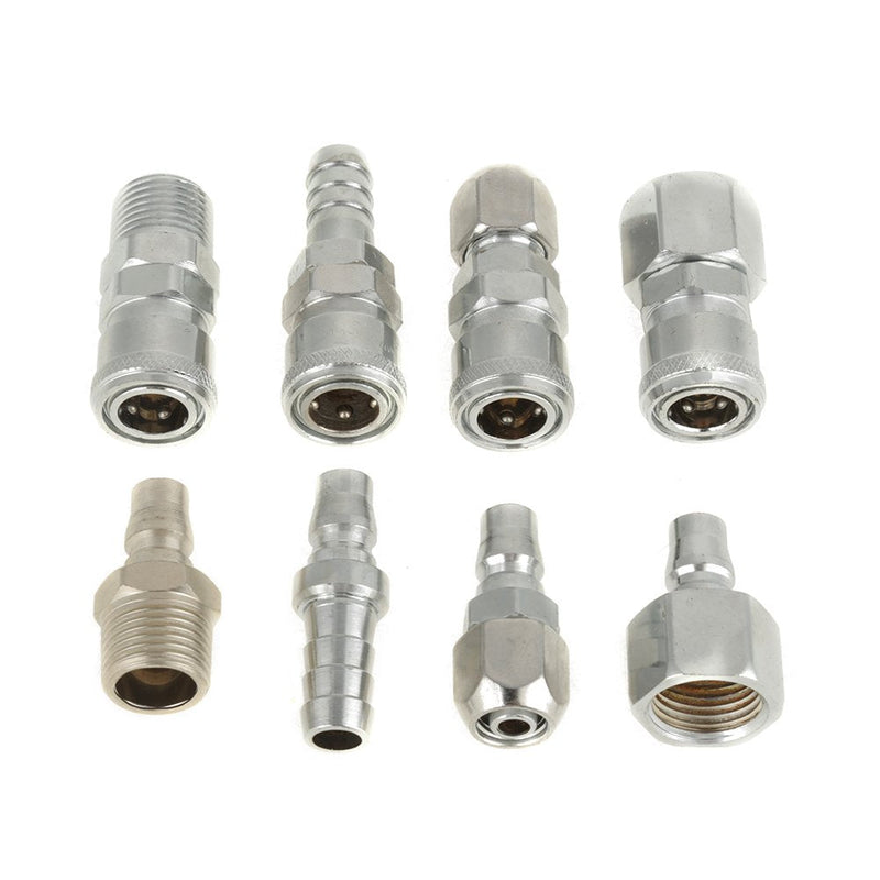 [Australia - AusPower] - 8PCS BSP 1/2" Hose Connector,Air Compressor Hose Fitting,Coupler Socket Connector Set,Resist Rust,Corrosion Resistant,for Pneumatic Tool, Auto Industry, Air Compressor, Mechanical Engineering 