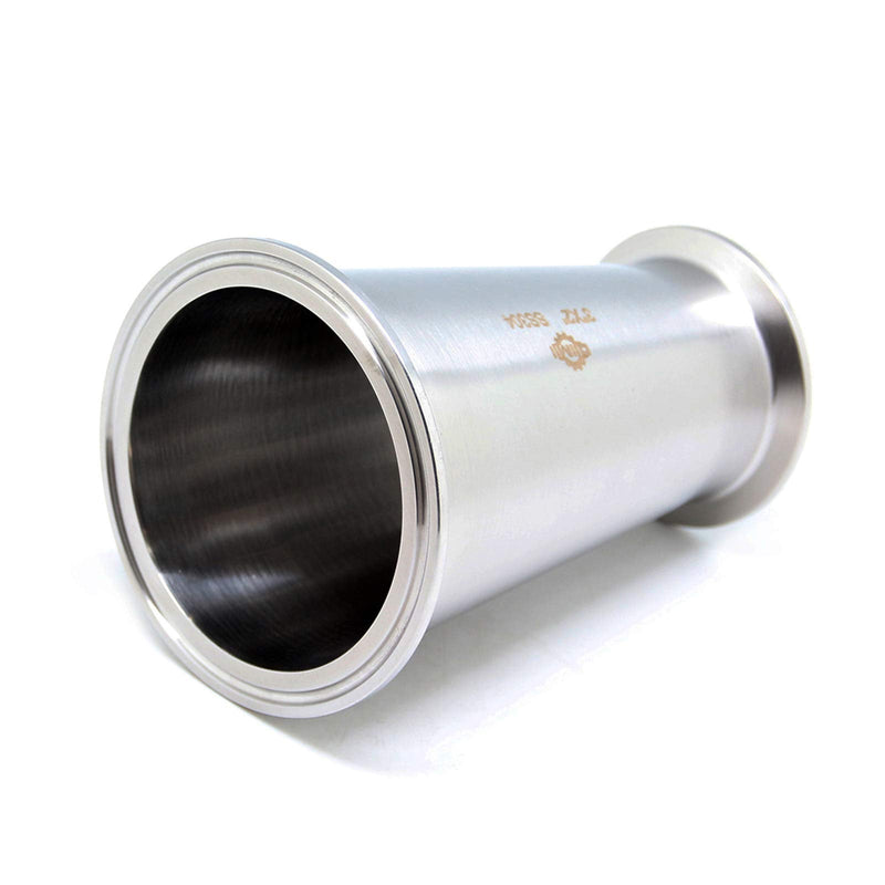 [Australia - AusPower] - QiiMii Sanitary Tri clamp Concentric Reducer Tri Clamp Clover fittings Stainless Steel SS304 Reducer (Size:3 inch x 2 inch) 3 inch x 2 inch 