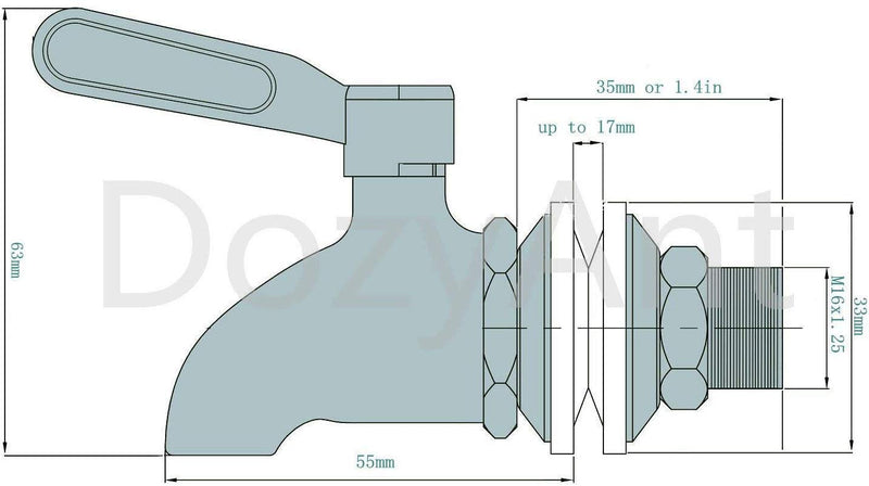 [Australia - AusPower] - Replacement Spigot for Beverage Dispenser, Stainless Steel Spigot for Water Dispenser, Drink Dispenser Faucet, fits Berkey and other Gravity Filter systems as well, 2 Pack 
