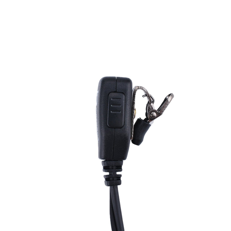 [Australia - AusPower] - KS K-STORM Transparent Acoustic Tube Earpiece Headset Compatible with Midland GXT1000 GXT1050 LXT500 LXT600VP3 Radio, PU Material, Black 