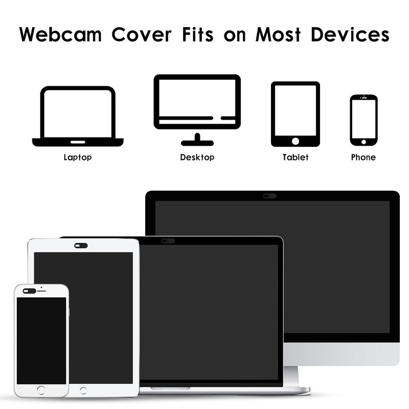 [Australia - AusPower] - AHPAND Webcam Cover 6 Pack Ultra Thin Laptop Camera Cover Slide for Computer, MacBook Pro, PC, Echo Show, Tablet Notebook, iMac, iPad, iPhone Cell Phone, Webcam Blocker Sliders (Black) 6 Pack Black 