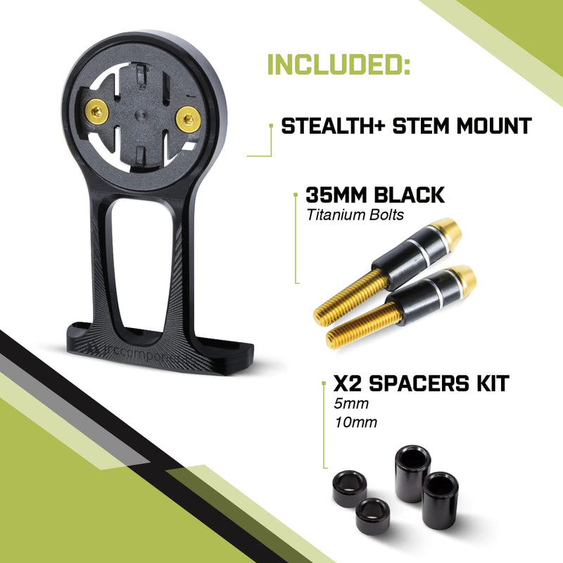[Australia - AusPower] - JRC Components Stealth+ Premium Bike Mount | Compatible with All Wahoo Elemnt GPS Computers For Wahoo Models Gold 