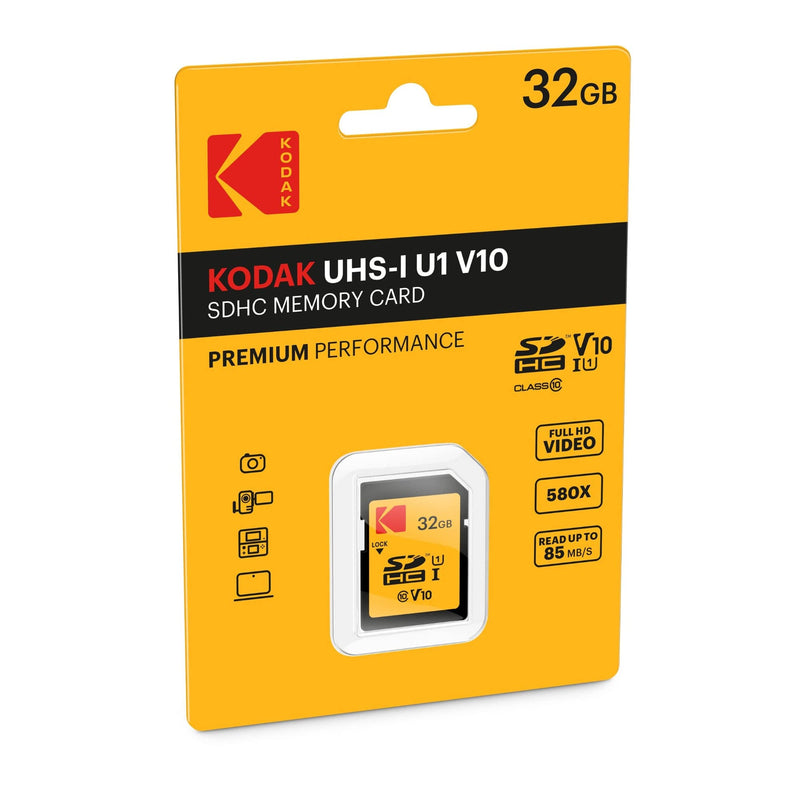 [Australia - AusPower] - KODAK 32GB Class 10 UHS-I U1 SDHC Memory Card (5-Pack) with Focus All-in-One USB Card Reader Bundle (6 Items) 