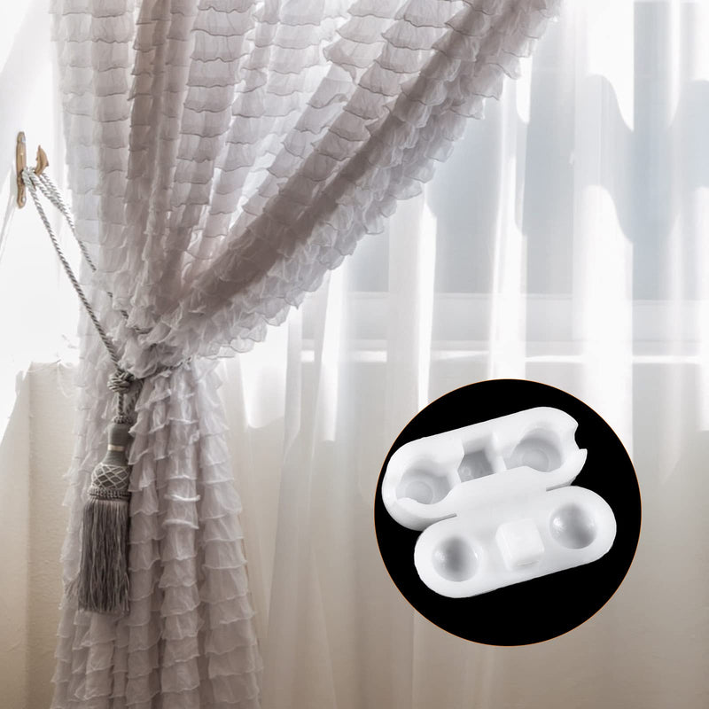 [Australia - AusPower] - YOKIVE 10 Pcs Ball Chain Connectors, Crimp Clip with Clamshell Style Curtain Roller Blind Bead Decoration, Great for Home, Handmade, DIY (White, 0.18-Inch) 