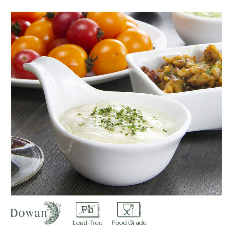 [Australia - AusPower] - DOWAN Soy Sauce Dish, Charcuterie Bowls, 3 Oz Dipping Bowls with Handles, Small Bowls for Side Dish, Dipping, Serving, Spice, Sauce, Ingredient, Mini Tiny Bowls 