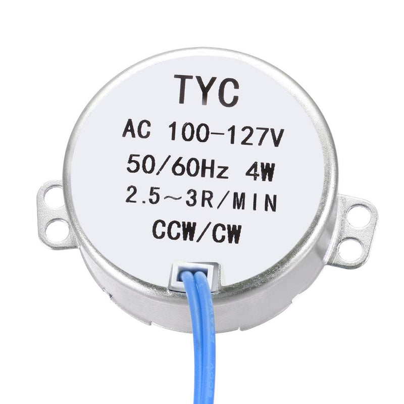 [Australia - AusPower] - uxcell Synchronous Motor AC 100-127V 2.5-3RPM 50-60Hz CCW/CW 4W D Shaft 