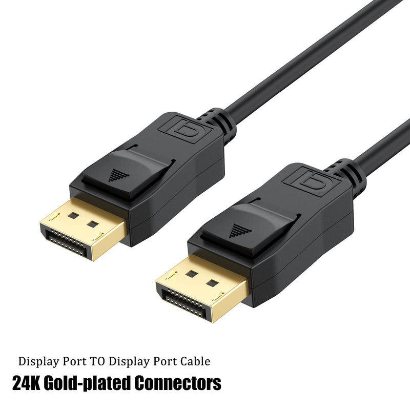 [Australia - AusPower] - UVOOI DisplayPort Cable 15Ft, Display Port to Display Port Cable DP to DP 15' Cable 4K [1440p@144Hz, 4K@60Hz] - Black,Gold Plated 