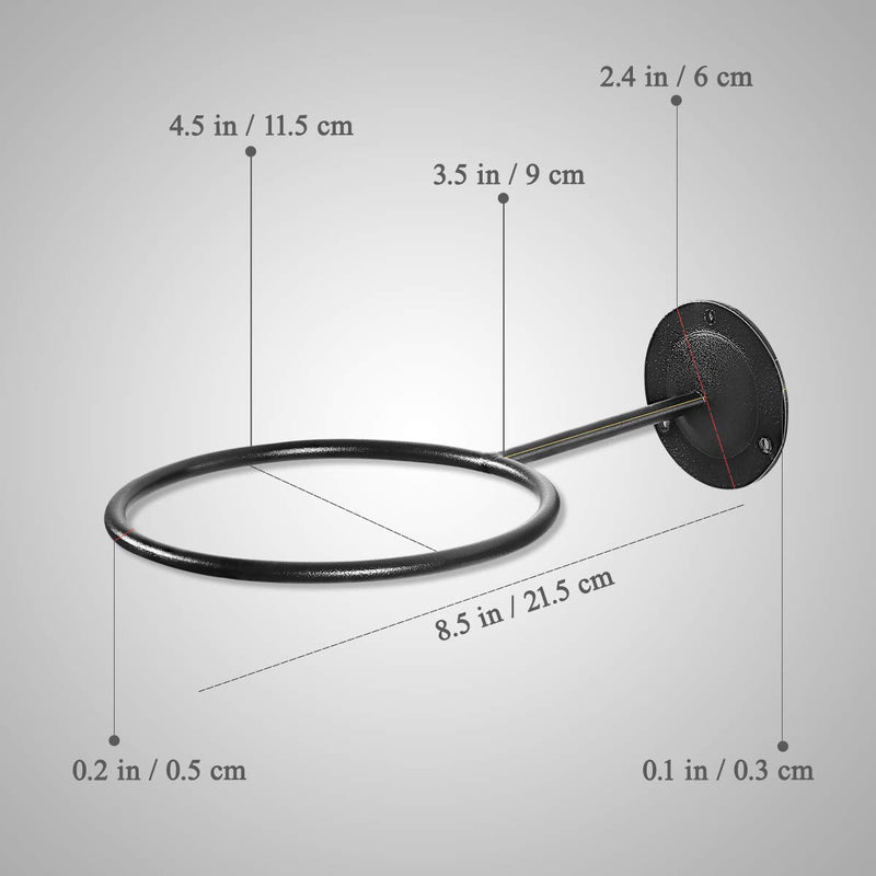 [Australia - AusPower] - CLISPEED Wall-Mounted Ball Holders Display Racks for Basketball Soccer Football Volleyball Exercise Ball (Black,2PCS) 