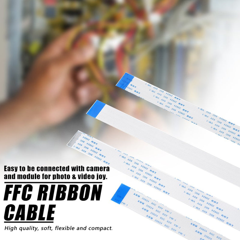 [Australia - AusPower] - 3Pcs 15Pin 30cm/50cm/100cm FFC Cable Extender, FFC Ribbon Flexible Flat Cable for Raspberry Pi Camera 