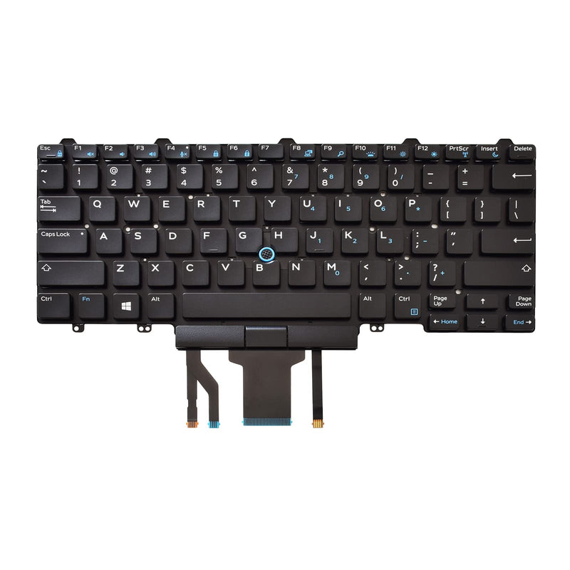 [Australia - AusPower] - SUNMALL Backlit Keyboard Replacement Compatible with Dell Education（Latitude ） E5450 E5470 E5480 E7450 P40G E7470 E7480,Latitude 14 5480 5488 5490 5491 7480 7490 with Pointer US Layout 