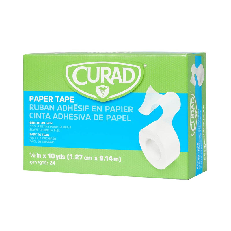 [Australia - AusPower] - CURAD Paper Adhesive Tape, Hypo,1/2" x 10 yd, (Pack of 24) 