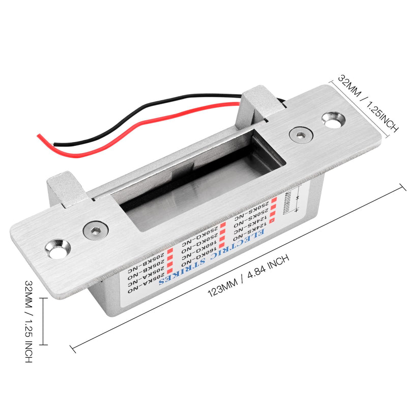 [Australia - AusPower] - Heavy Duty Electric Door Strike Lock ANSI Standard 12V DC Fail-Secure or Fail-Safe Adjustable for Access Control Cylindrical Locksets or Mortise Lock 
