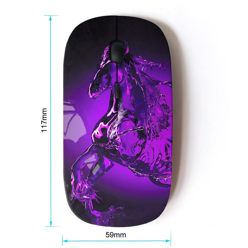 [Australia - AusPower] - KOOLmouse [ Optical 2.4G Wireless Mouse ] [ Glass Water Horse Pegasus Mystical Purple ] 
