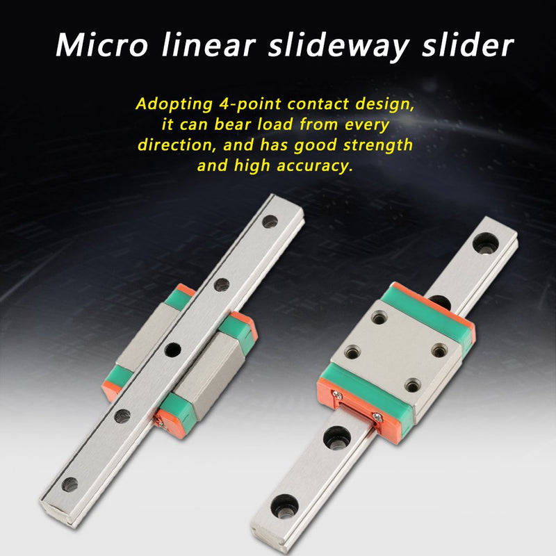 [Australia - AusPower] - Linear Guide Rail, LWL7B 7mm Width Miniature Linear Rail Guide Slide Block DIY 3D Printer and CNC Machine(70MM) 