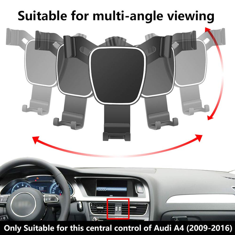 [Australia - AusPower] - LUNQIN Car Phone Holder for 2009-2016 Audi A4 Auto Accessories Navigation Bracket Interior Decoration Mobile Cell Phone Mount 