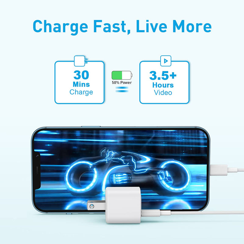 [Australia - AusPower] - 20W USB C Fast Charger Fit for Google Pixel 6 6 pro 5 5XL 4 4A 4XL 3 3A 3XL 2, PD Wall Charger with 6.6ft USB C to C Cable for iPad Pro 12.9 Inch 3/4/5 Generation, iPad Pro 11 Inch 1/2/3, iPad Air 4 