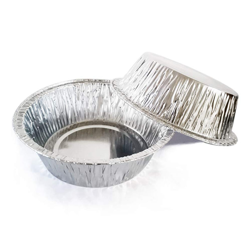 [Australia - AusPower] - 5 Inch Round Tin Foil Pans Disposable Aluminum - Freezer & Oven Safe - for Baking, Cooking, Storage & Reheating,- Pack of 60&125 - by Chaotang (60) 