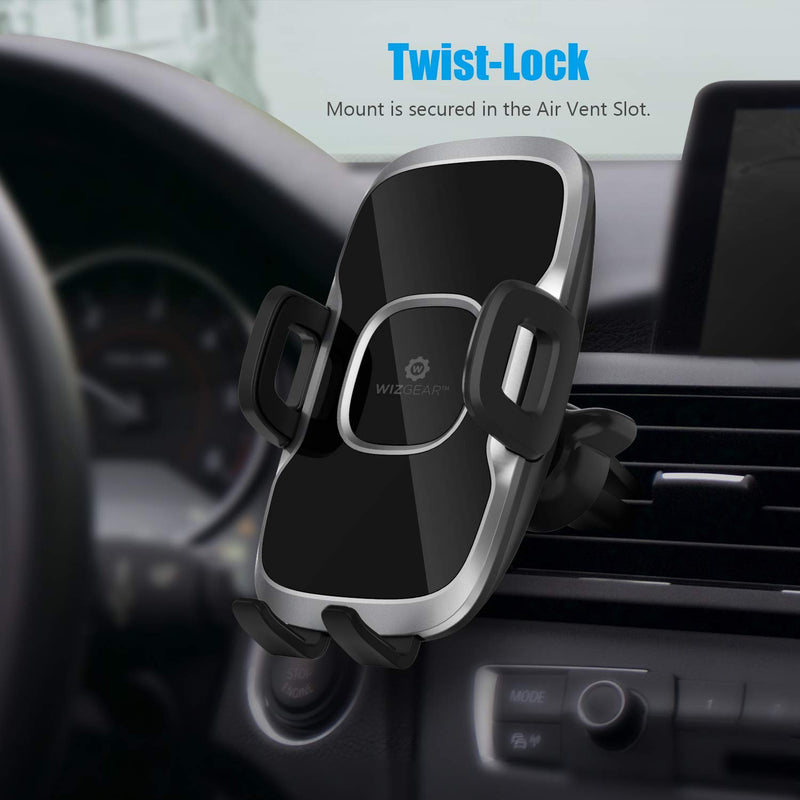[Australia - AusPower] - Car Phone Mount, WizGear (2 Pack) Air Vent Swift-Grip Phone Holder for Car, Cell Phone Car Mount Air Vent Holder for Any Smartphone with Twist Lock Base 