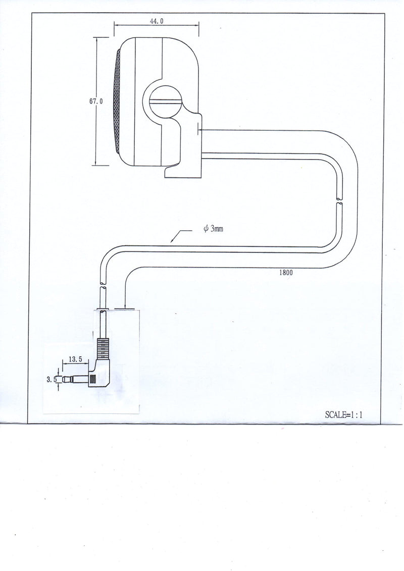 [Australia - AusPower] - Anteenna TW-02 CB EXTENAL Speaker for Mobile Transceiver (Ham Radio/CB Radio) with Swivel Bracket 5W 1.8M Cable with 3.5mm Mono Plug 